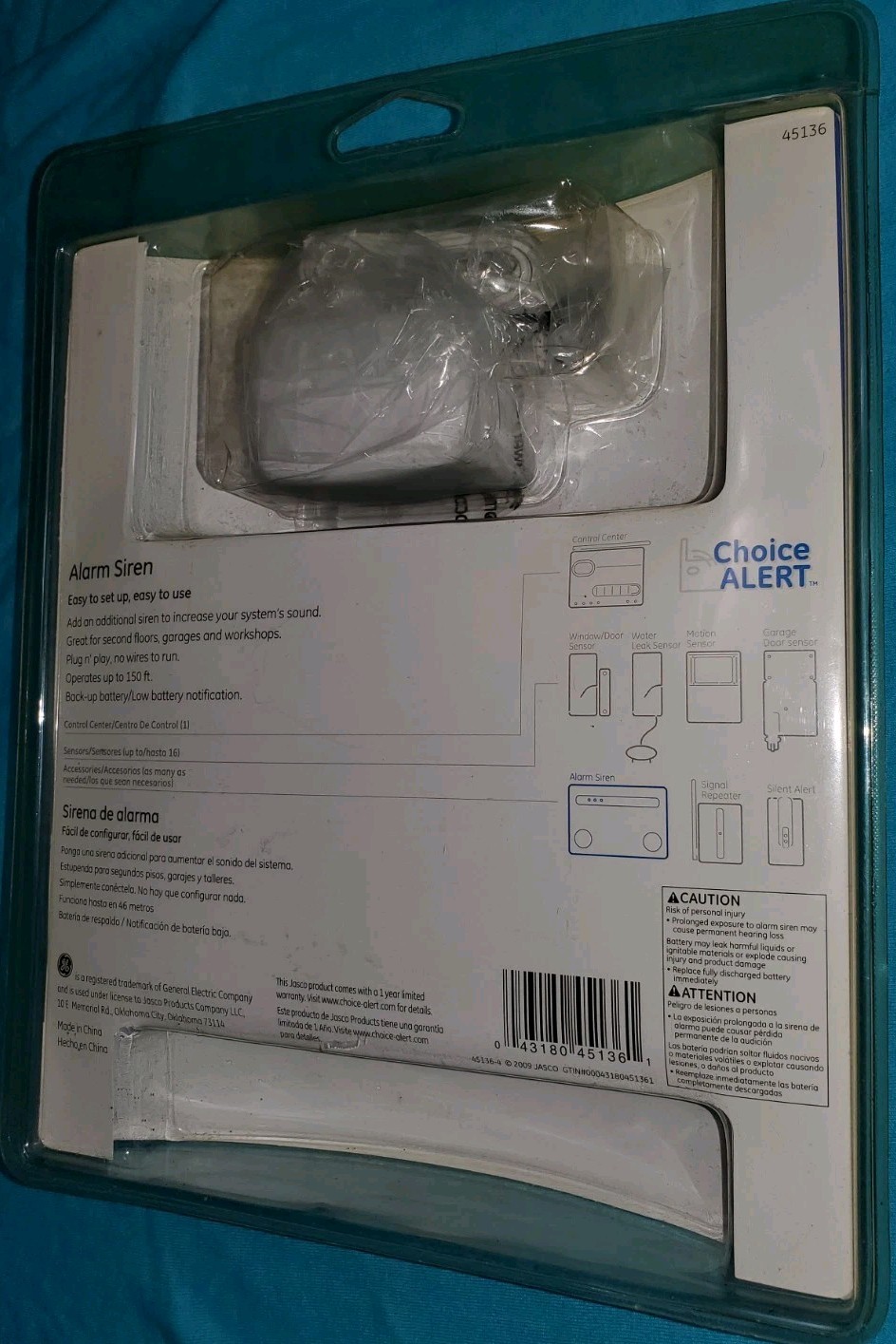 GE Wireless Alarm Siren for Security System 45136 | Choice Alert NEW FREE SHIPPN