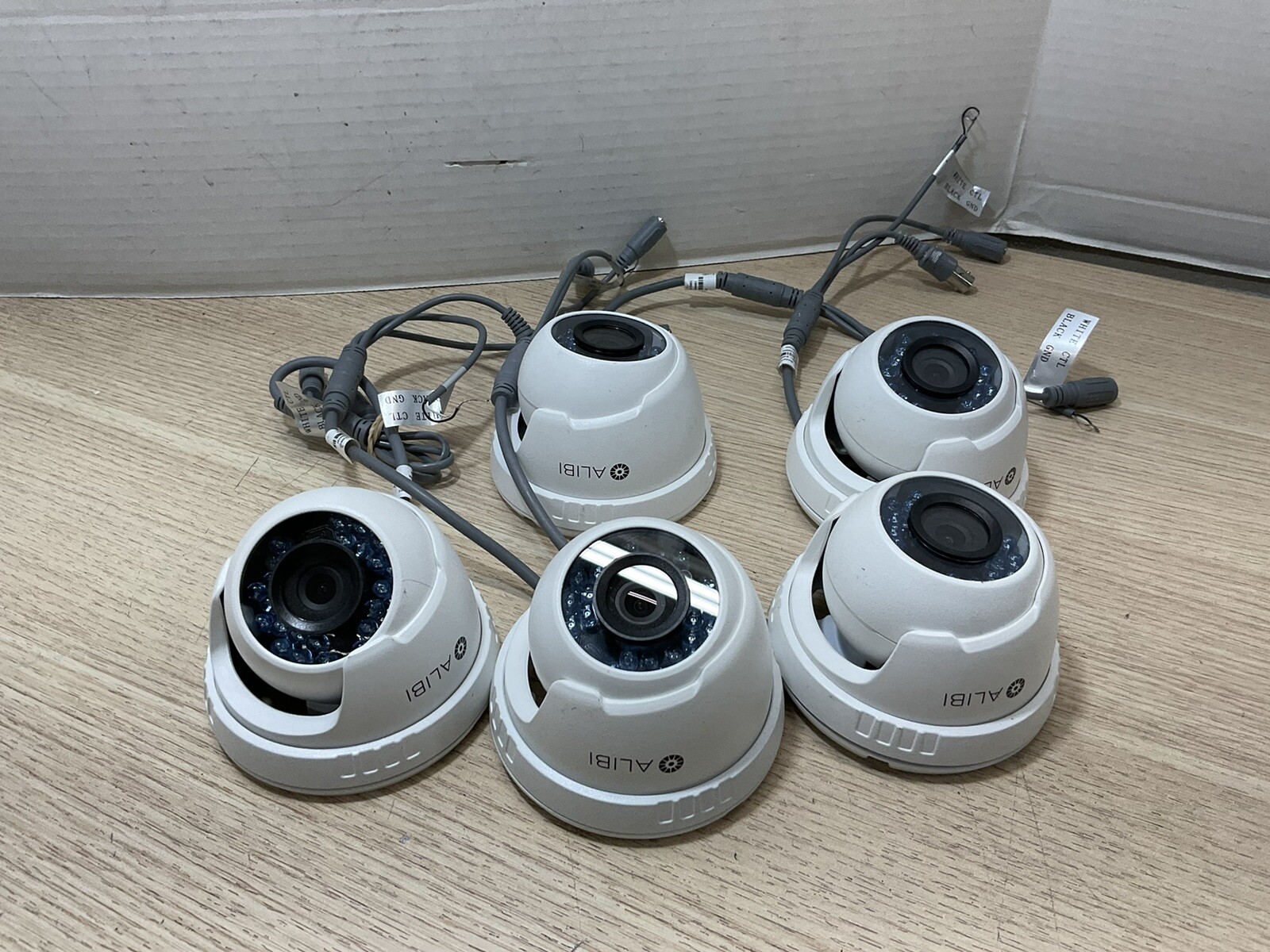Lot of 5 Alibi ALICD1720EC HD-TVI, AHD, CVBS IR Outdoor Dome Secur Cam/MAR615