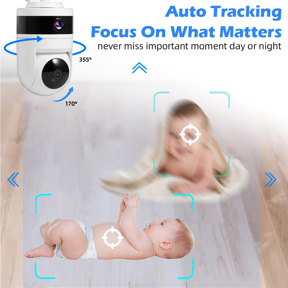 Home & Office 6MP 360° Camera WiFi Bluetooth Indoor Surveillance Night Vision