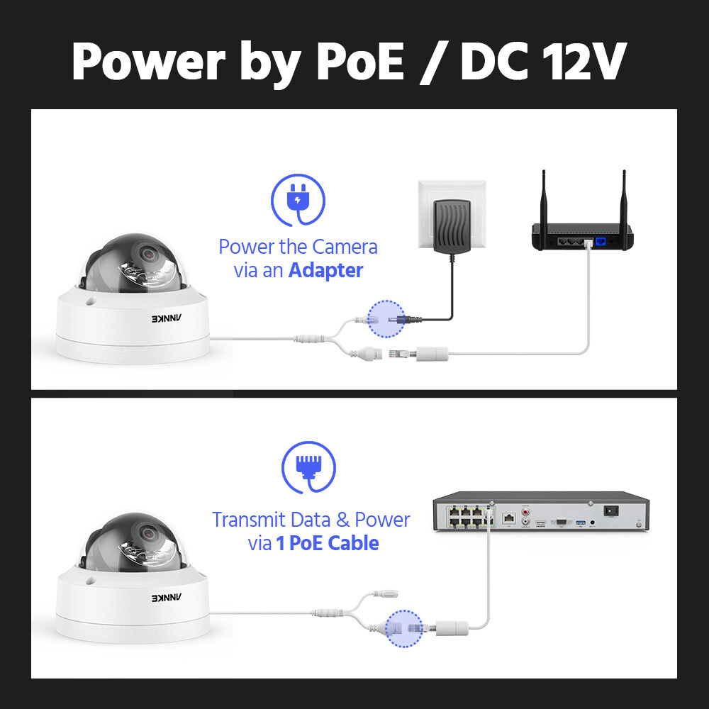 ANNKE 12MP PoE Security IP Camera AI Color Night Audio Recording Human Detection