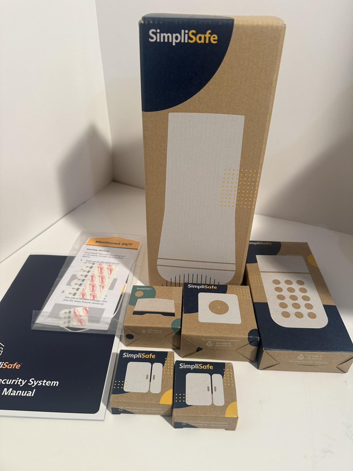 Simplisafe Base Station, Entry Keypad, 1 Water, 1 Glass and 2 Window Sensors