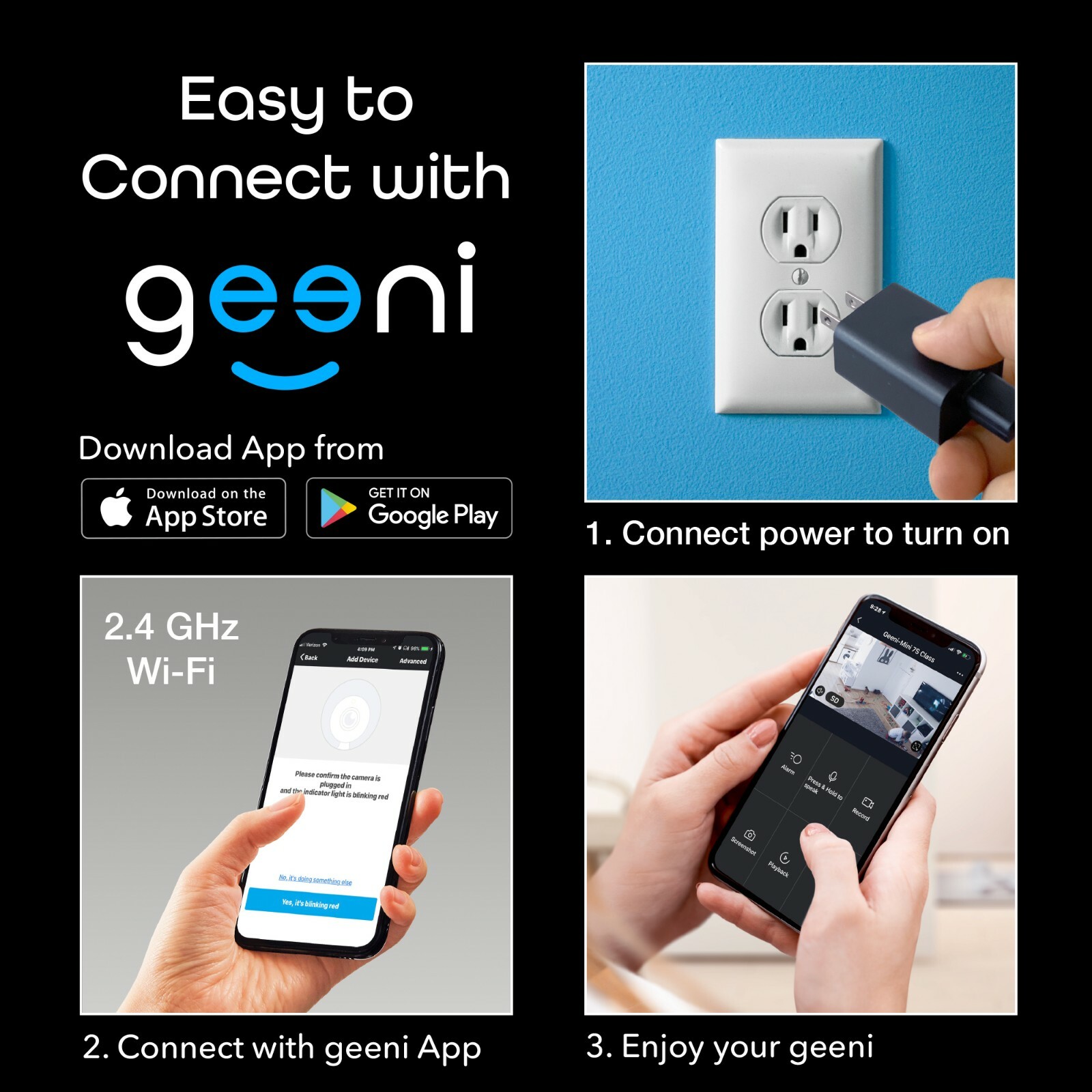 Geeni LOOK 1080p HD Wi Fi Indoor Security Camera with Voice Control