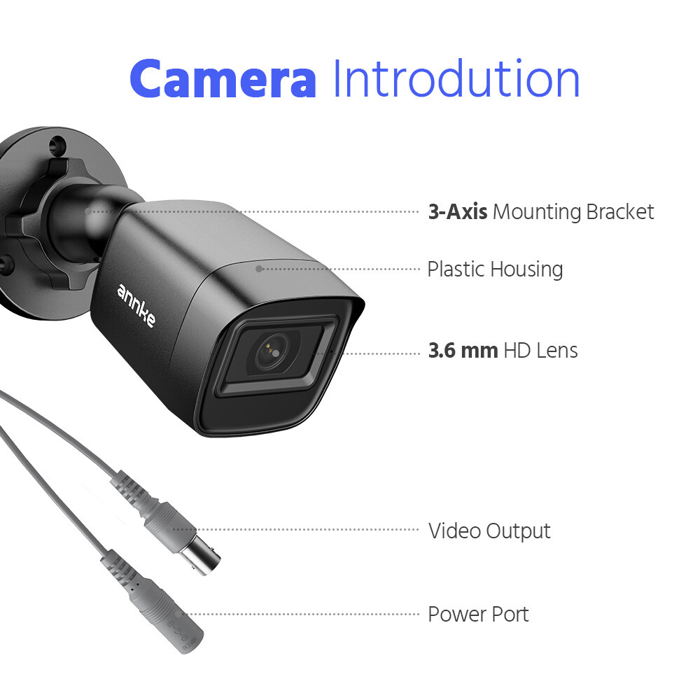 ANNKE 8CH 3K Lite DVR 1080P Wired Security Camera System Human Vehicle Detection