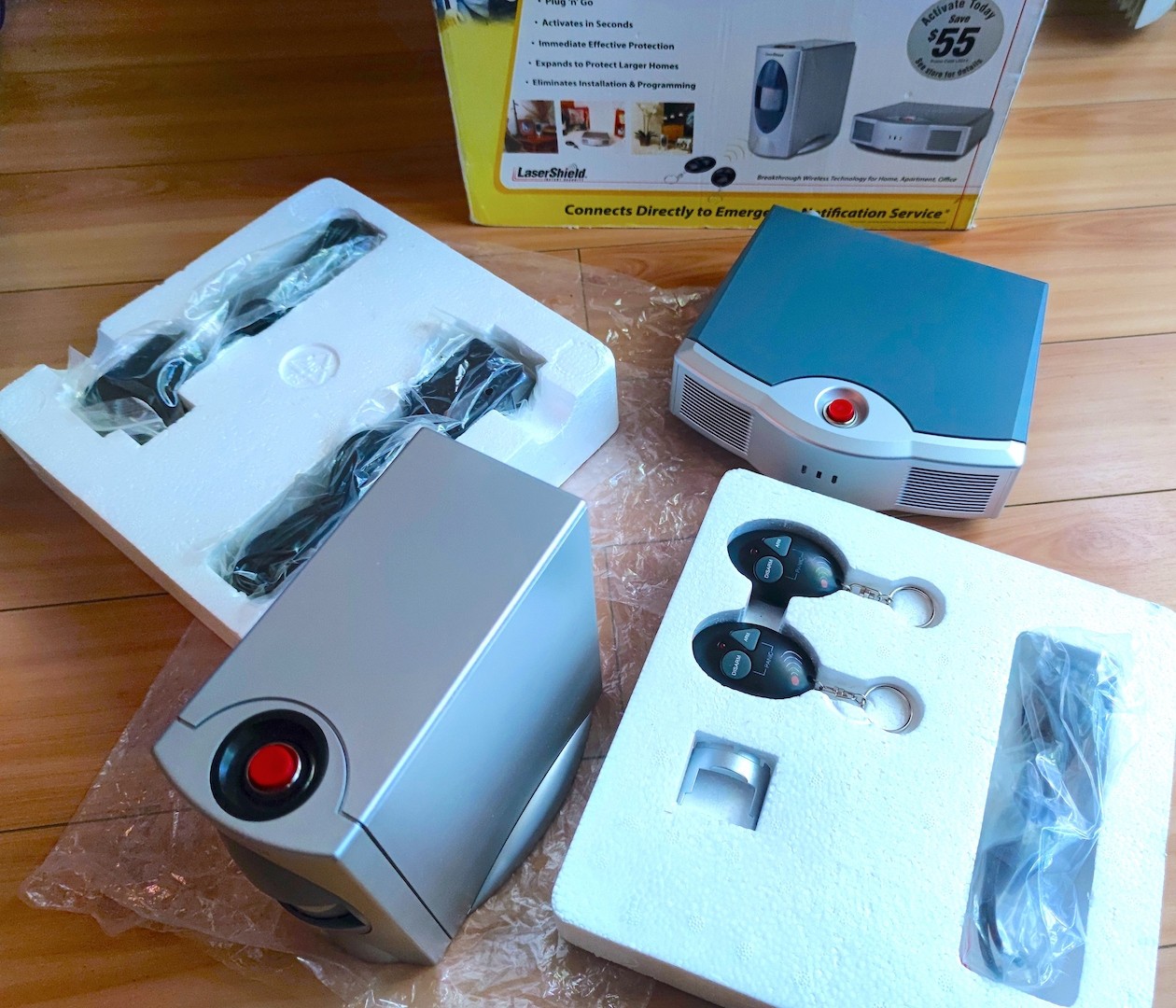 LaserShield Instant Security System Plug N Go Professional Monitoring NOS