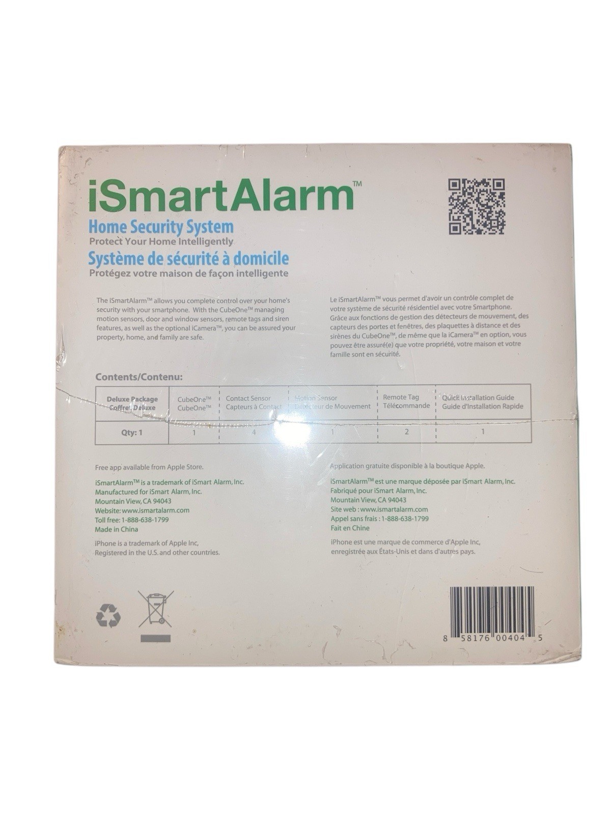 iSmart Alarm Deluxe Home Security System Wireless Brand New Sealed
