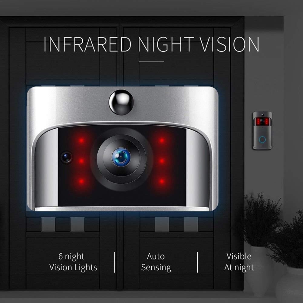WiFi Video Doorbell and Chime APP Control Hard-wired or battery powered