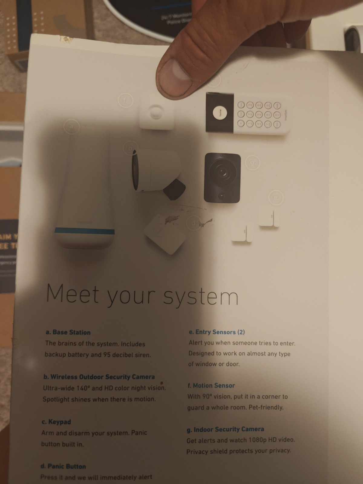 SimpliSafe Home Security System with Outdoor Camera See Description