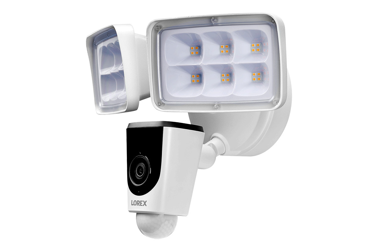 LOREX 1080p Wi-Fi Floodlight Camera Weatherproof, Two Way Talk, Deterrence Siren