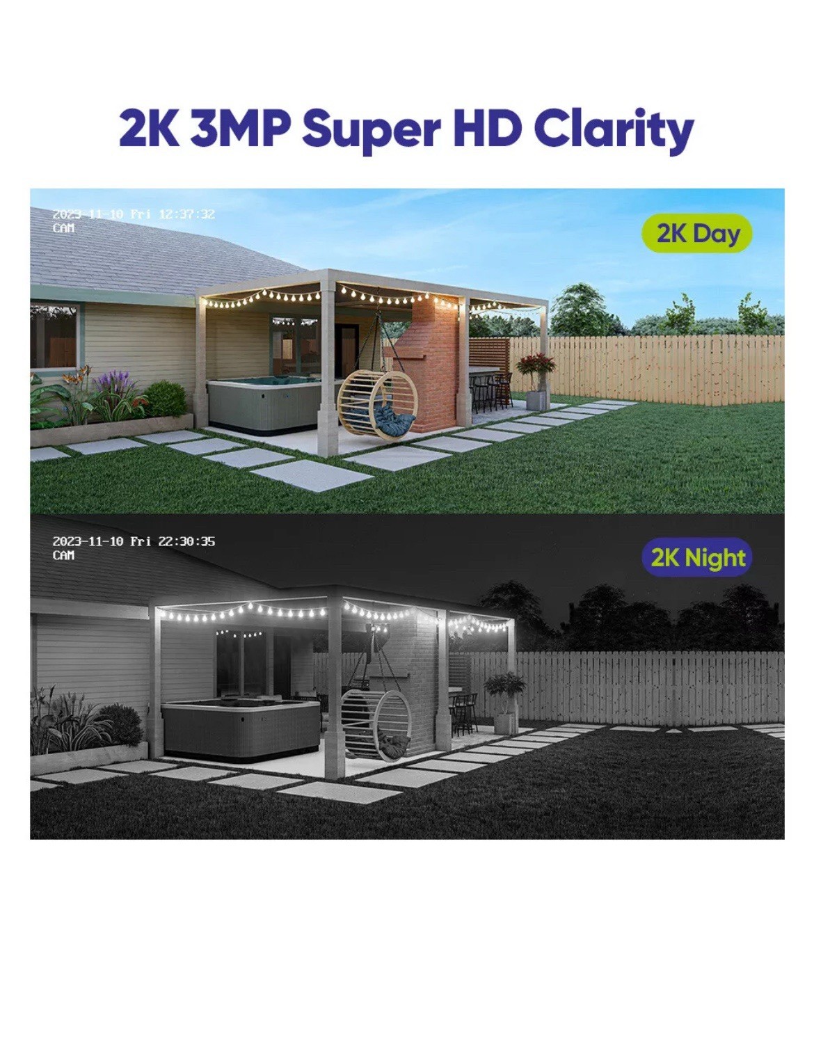 SANNCE 8CH 4K NVR 3MP POE Security IP Camera System Two Way Audio US Shipping