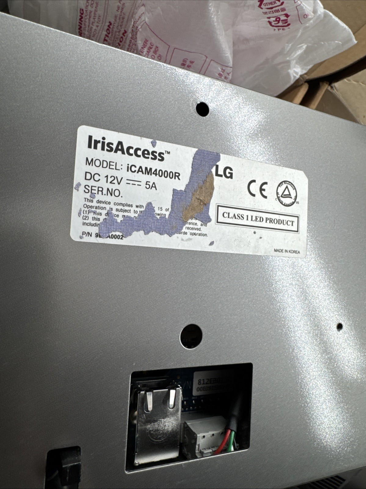 Lot Of 2 IRISACCESS iCAM4000R iCAM7 Multifactor Biometric Iris Reader “UNTESTED”