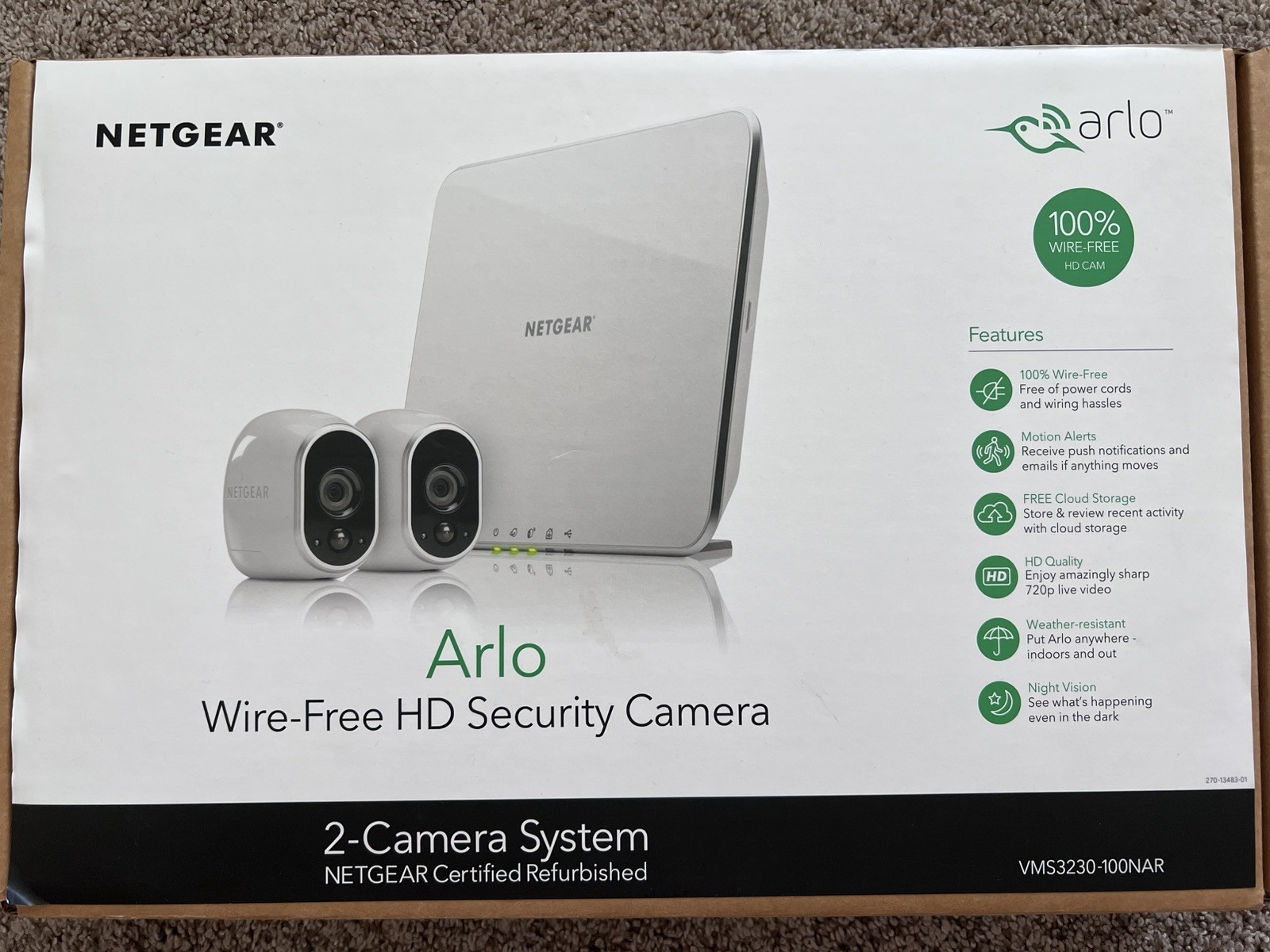 Arlo Wire-Free HD 2 Camera System VMS3230-100NAR