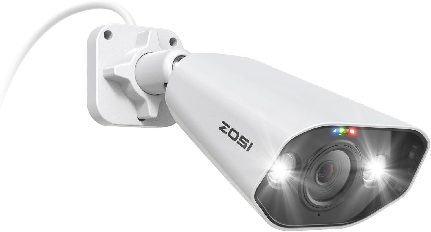 ZOSI 5MP/8MP Add-on POE PT Security Weatherproof CCTV Pan/Tilt AI Car Detect