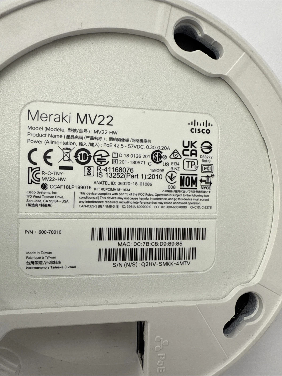 Cisco Meraki MV22-HW