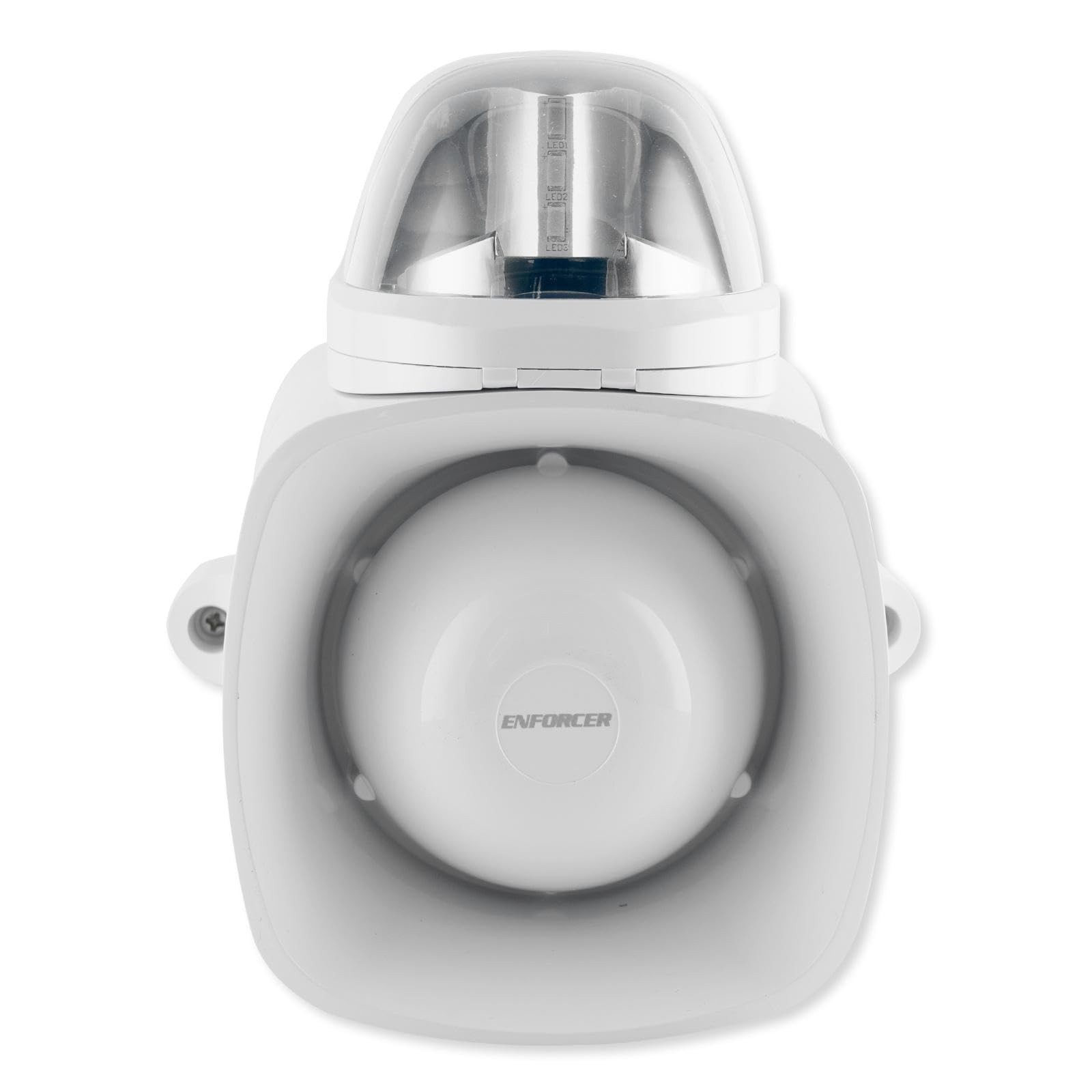 SH-816S-SQ/C Enforcer Siren/Strobe with Audio Input, Clear