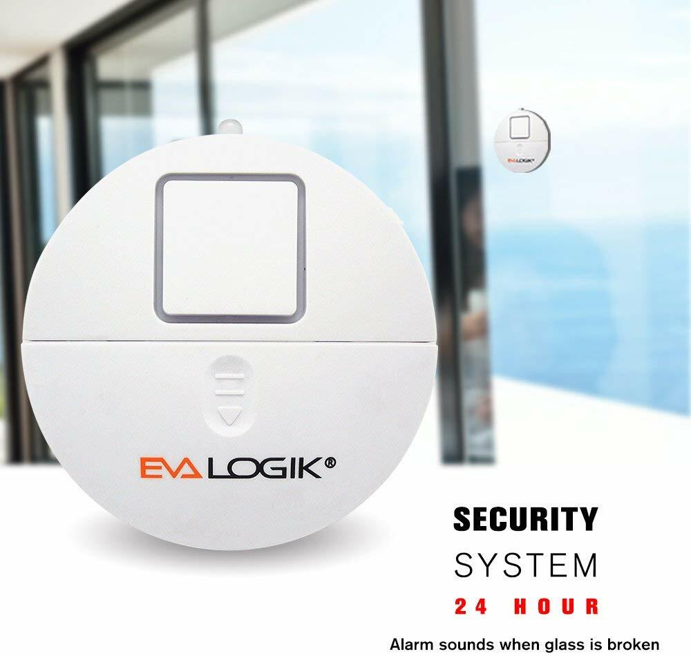 Glass/Window Break Alarm with Loud 120dB Alarm and Vibration Sensors 4/8 packs