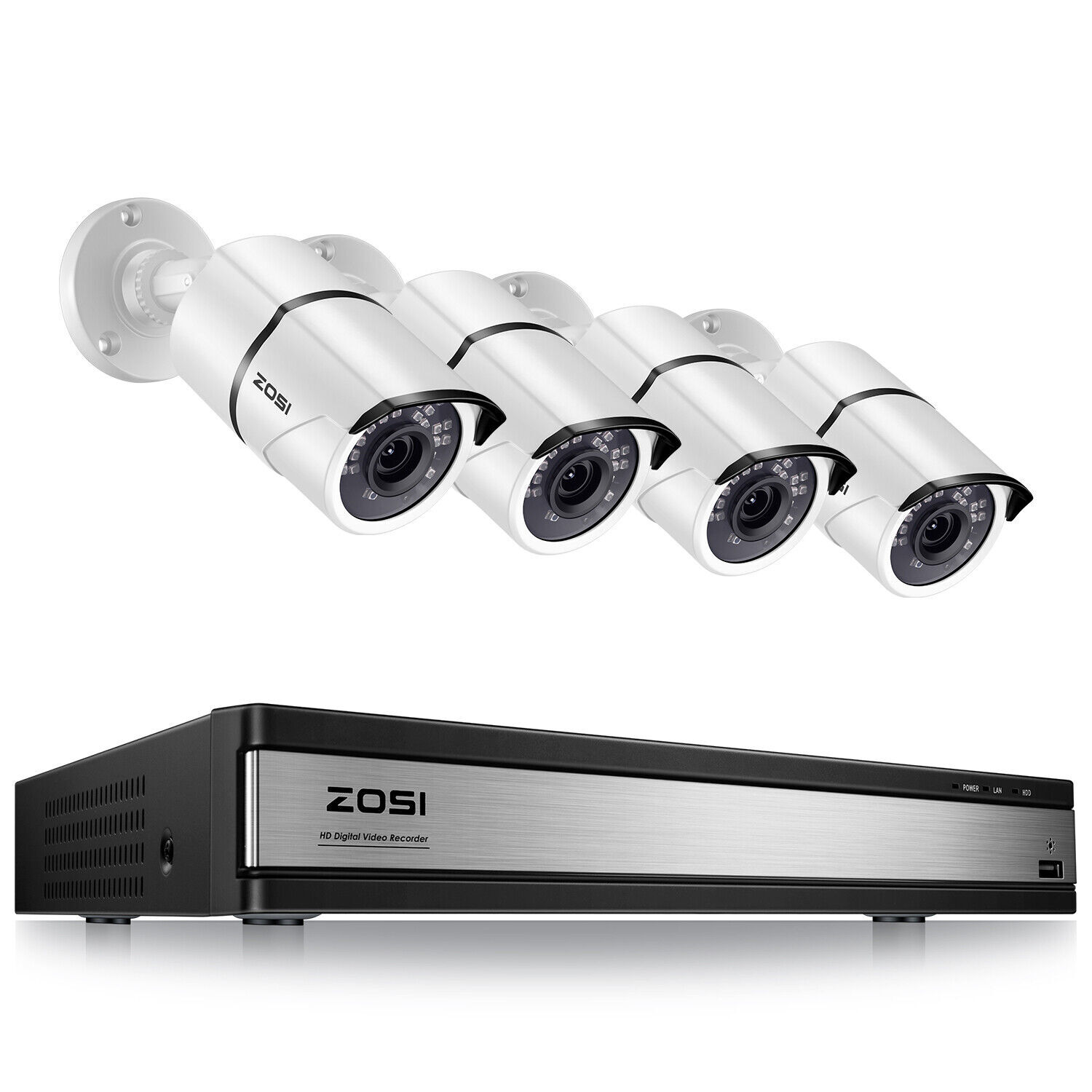 ZOSI 16CH DVR 2MP 1080P CCTV Security Camera System Outdoor IP66 IR Night Vision
