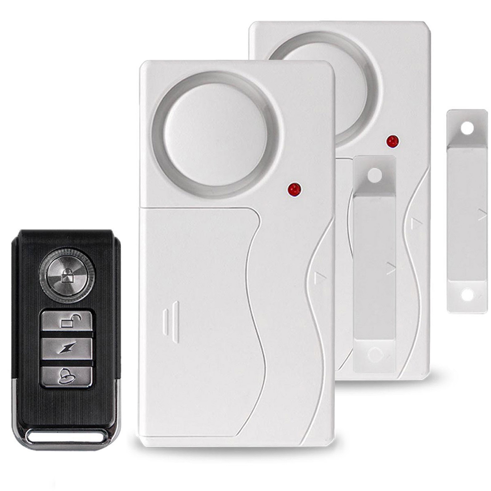 NO WIFI Window Door Alarm Set with Remote Control Dingdong Welcome Mode DIY Pair