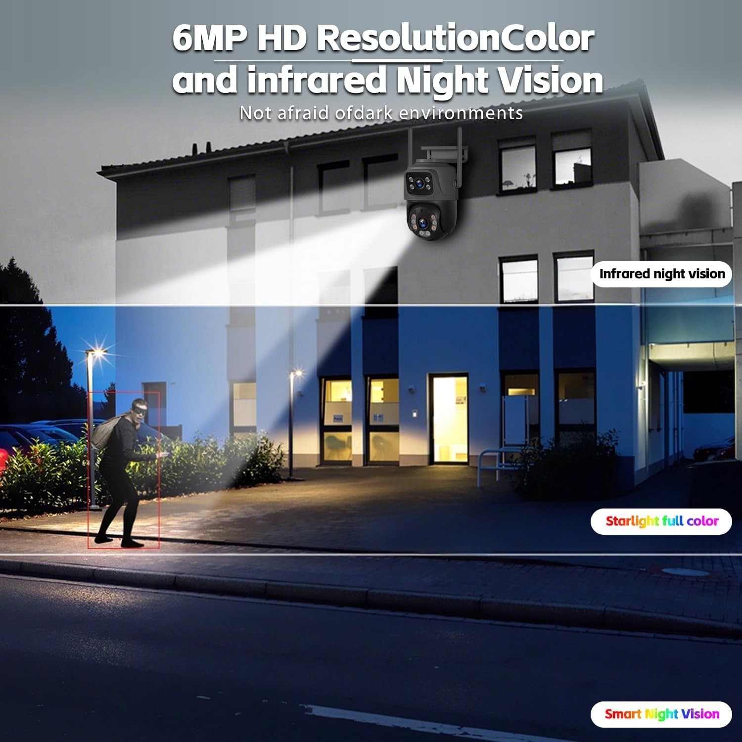 Security Camera System Outdoor Wireless Audio Wifi Home CCTV 6MP 8CH NVR 500GB