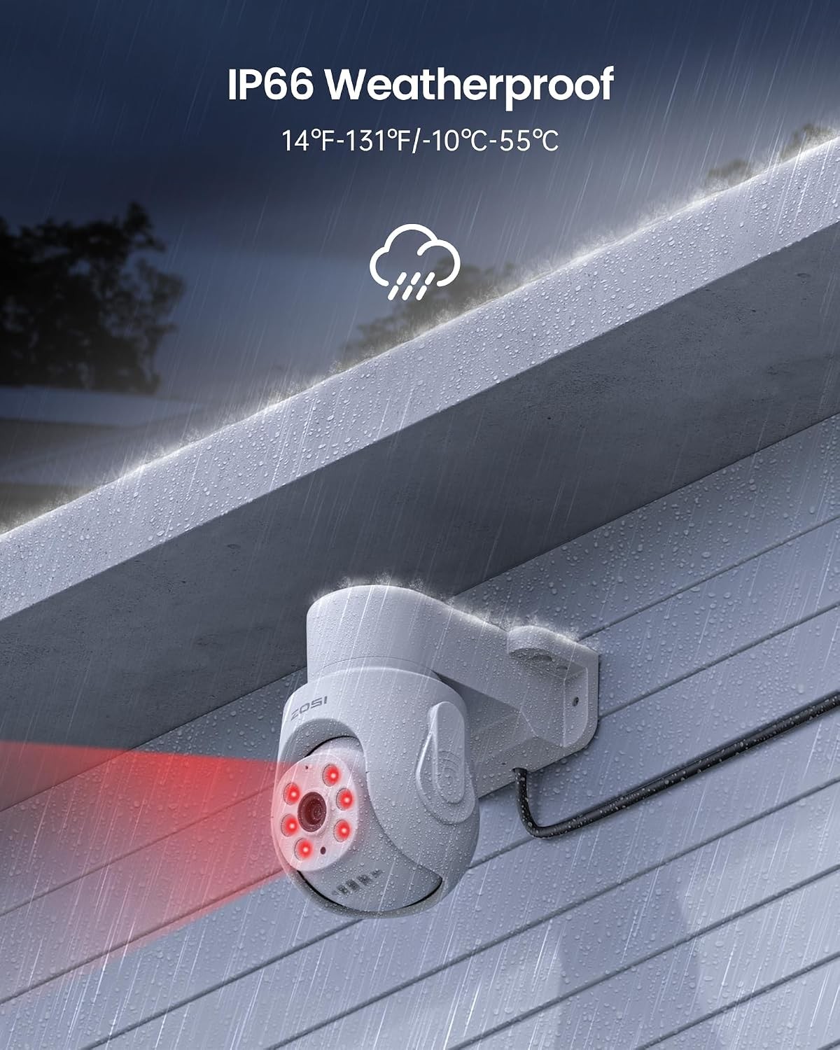 ZOSI Home 1080P Pan Tilt Analog HD TVI Wired Security Camera 355°View Outdoor
