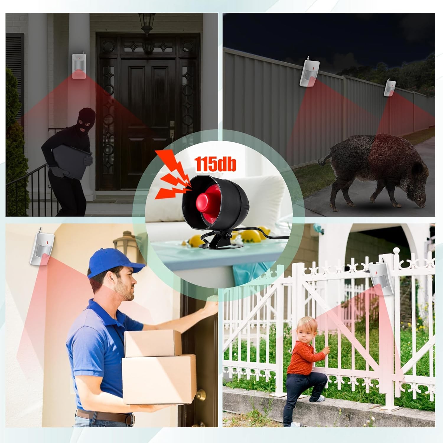 Kit de sistema de alarma de seguridad para tienda, oficina y hogar independiente
