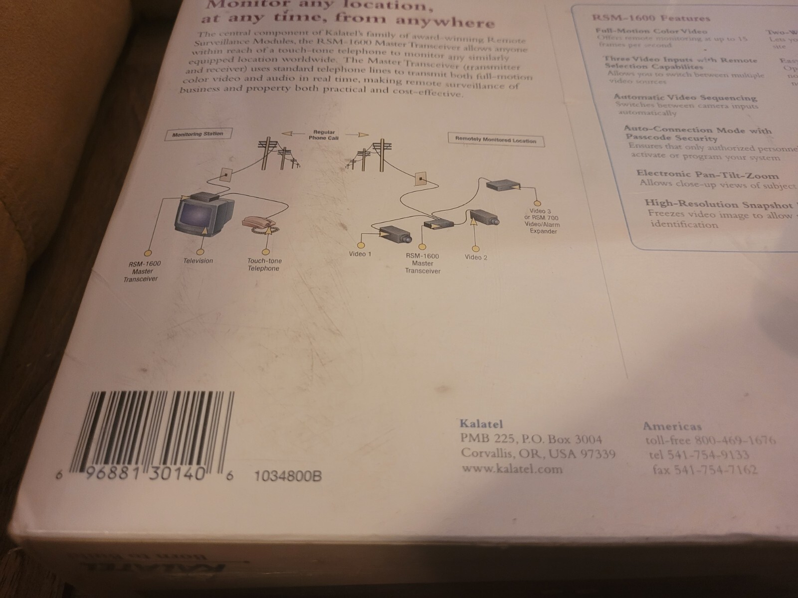 Calibur Kalatel Remote Surveillance Module Rsm-1600 Master Transceiver New