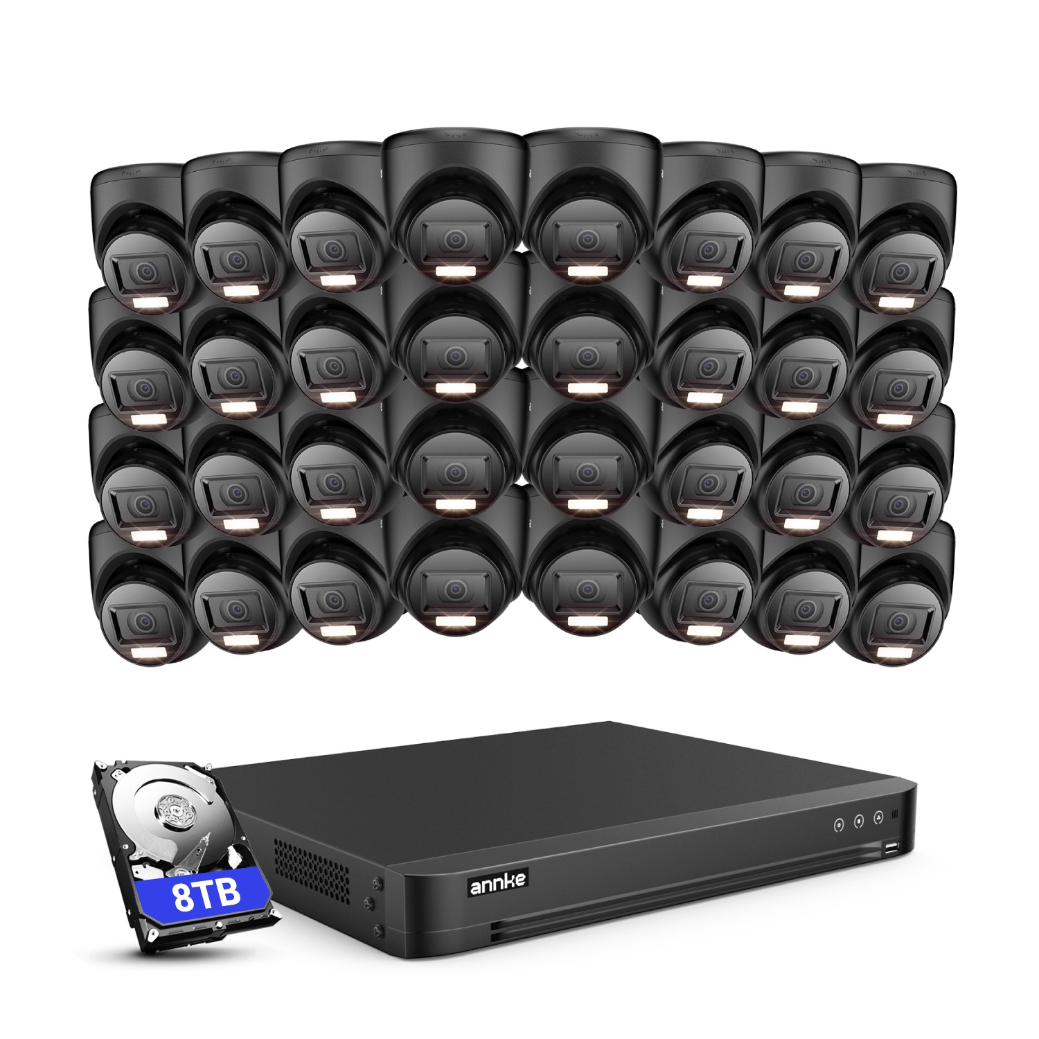 ANNKE 32CH 3K DVR 1080P Video CCTV Security Camera System AI Color Night Vision