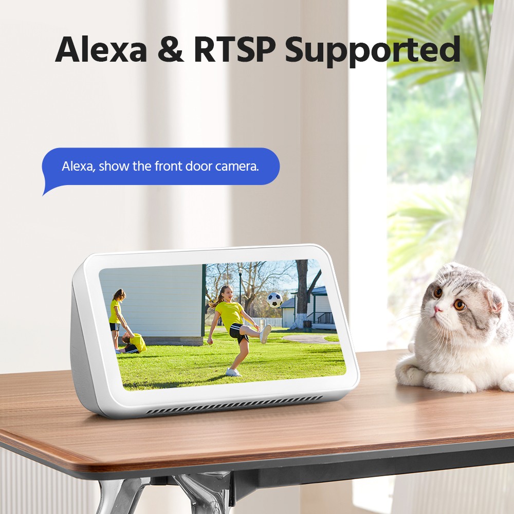 ANNKE Wireless 10CH 12″ Monitor 4MP PT Solar Security Camera System Two-Way Talk