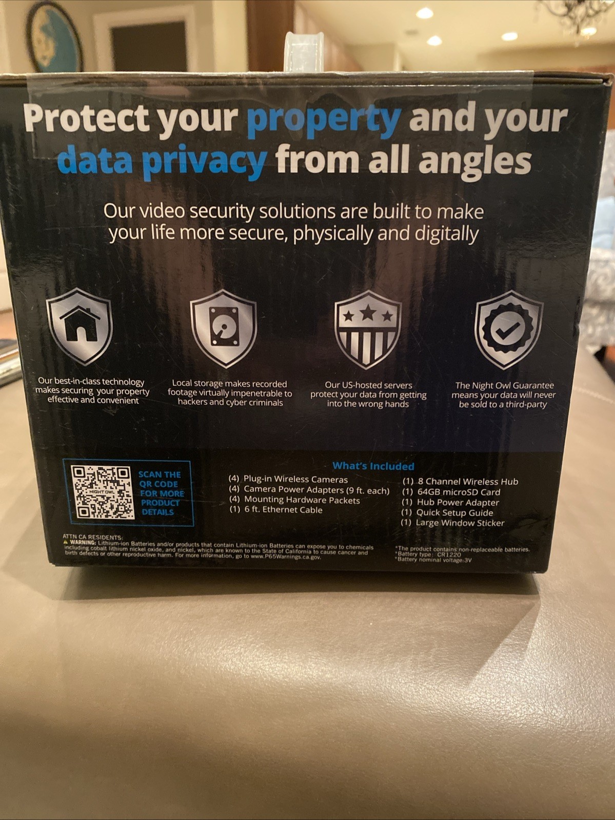 Night Owl 2K HD WiFi Security Hub With 4 Plug In Cameras