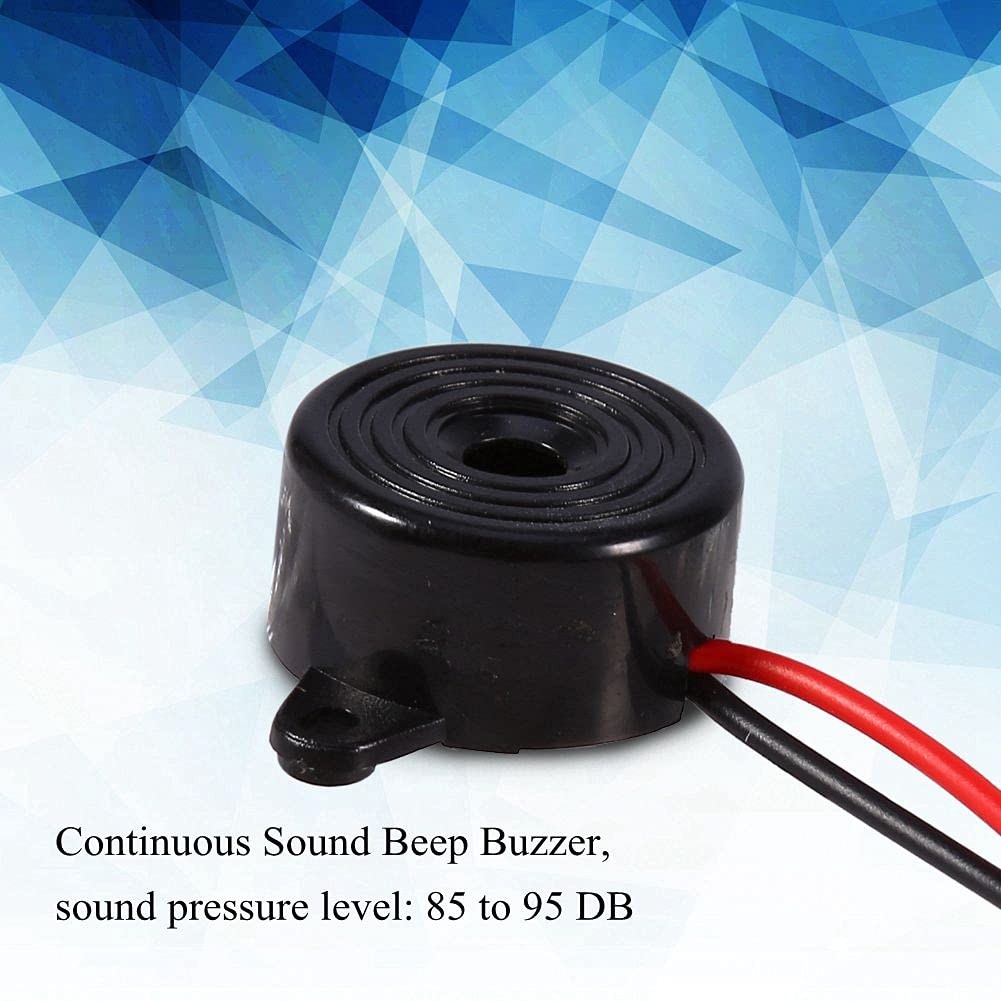 DC 3-24V Buzzer, 12V Piezo Electronic Alarm Buzzer Continuous Sound Beep, Cab…