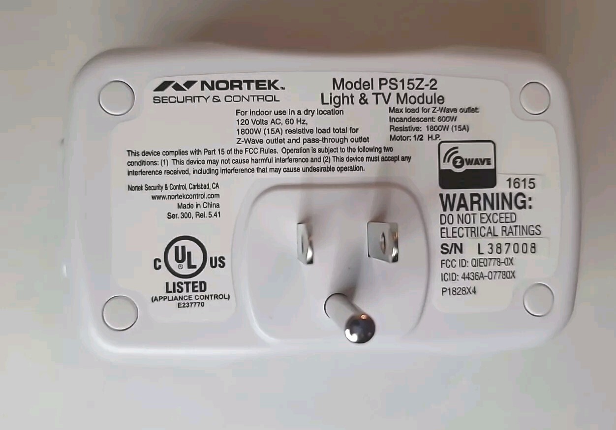 Go Control Smart Plug-in For Appliances PS15Z-2 Z-Wave