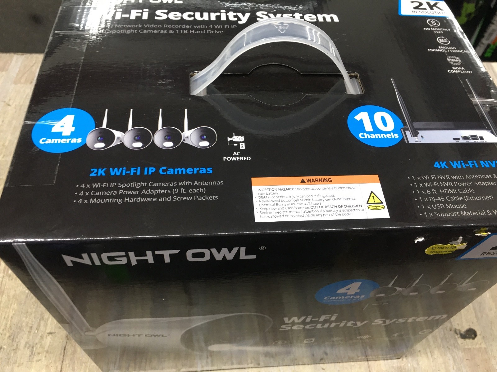 Night Owl Wi-Fi Security System W/4 Cameras & 1TB Hard Drive WM-BTWN81-2-4L