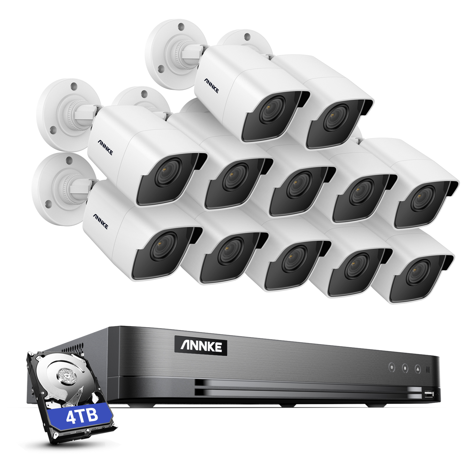 ANNKE 16CH 4K 8MP DVR 5MP Home Security CCTV Camera System AI Detection H.265+