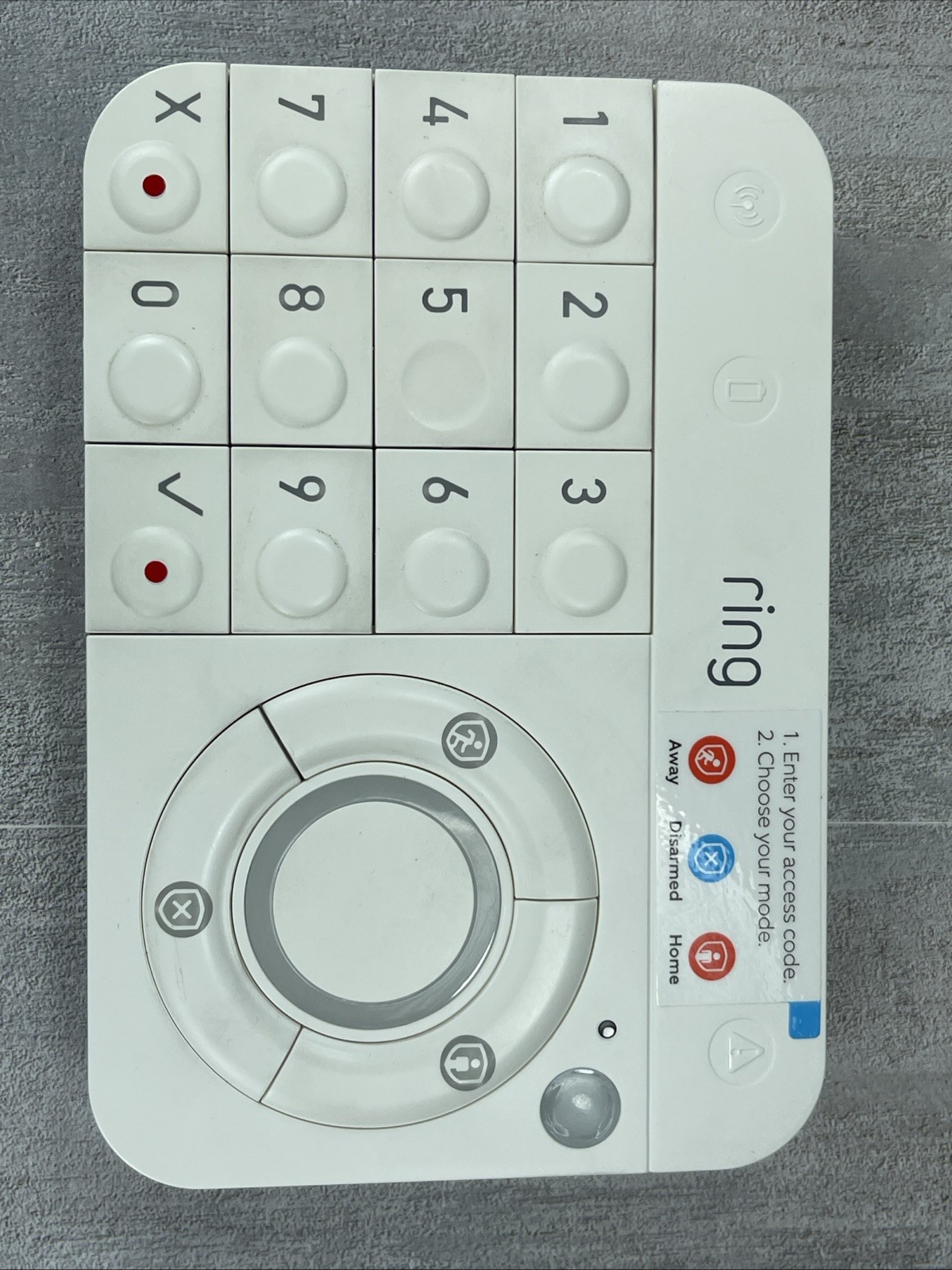 RING Z WAVE PLUS 4HB1U90EN0 Alarm System Base Station w/ Power Supply & Keypad