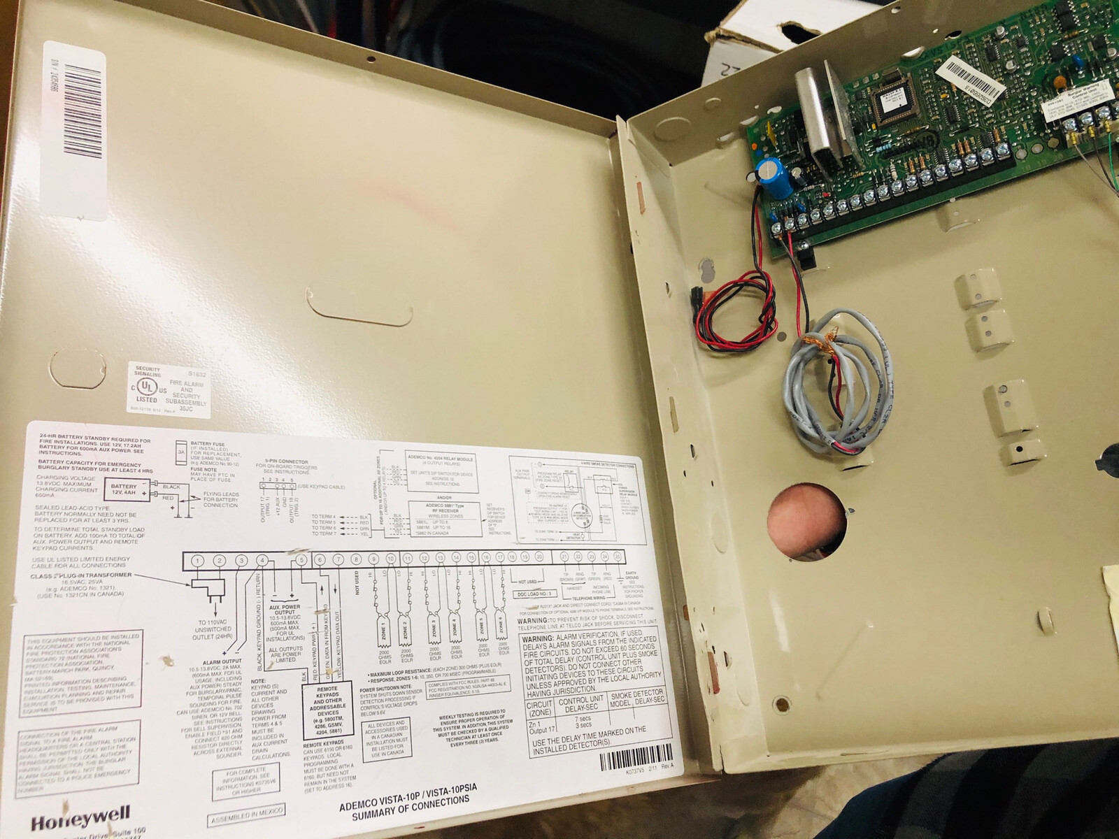 honeywell Ademco Vista 10p/ Vista 10psia
