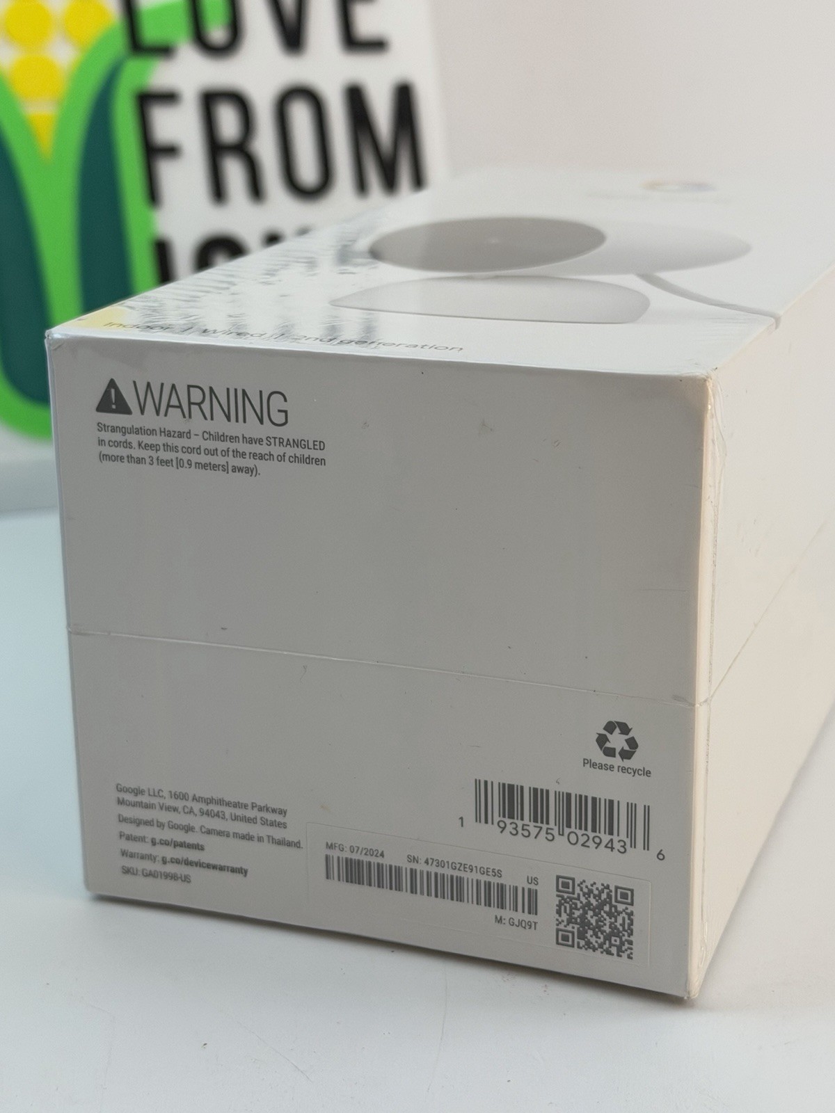 Google Nest Security Cam (Wired) – 2nd Generation – Snow