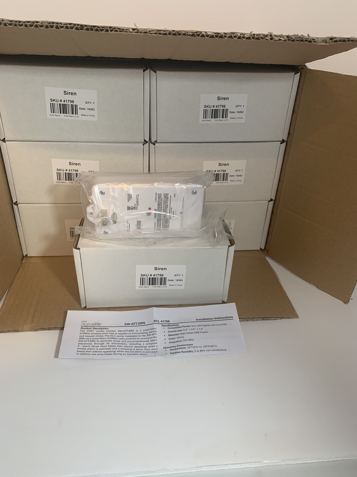 Lot of 12 AT&T Digital Life DLC-100 Security Siren SW-ATT-SRN