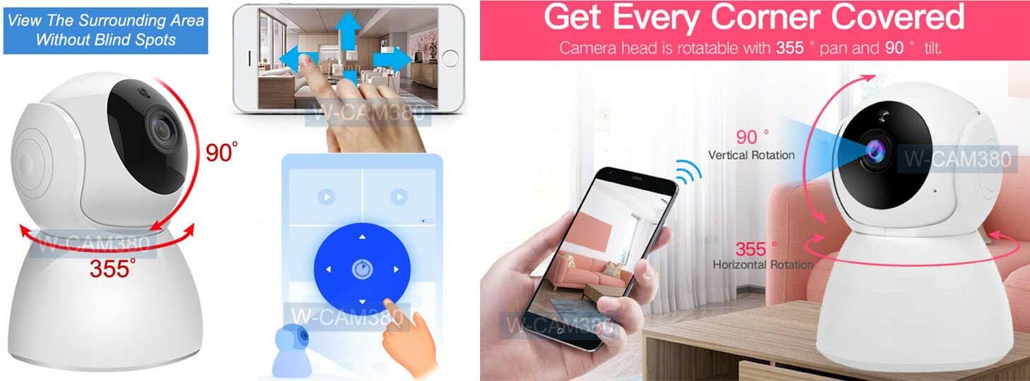 Wi-Fi Remote Home Surveillance Camera 2-Way Audio PTZ Control Alarm Smart EZ App