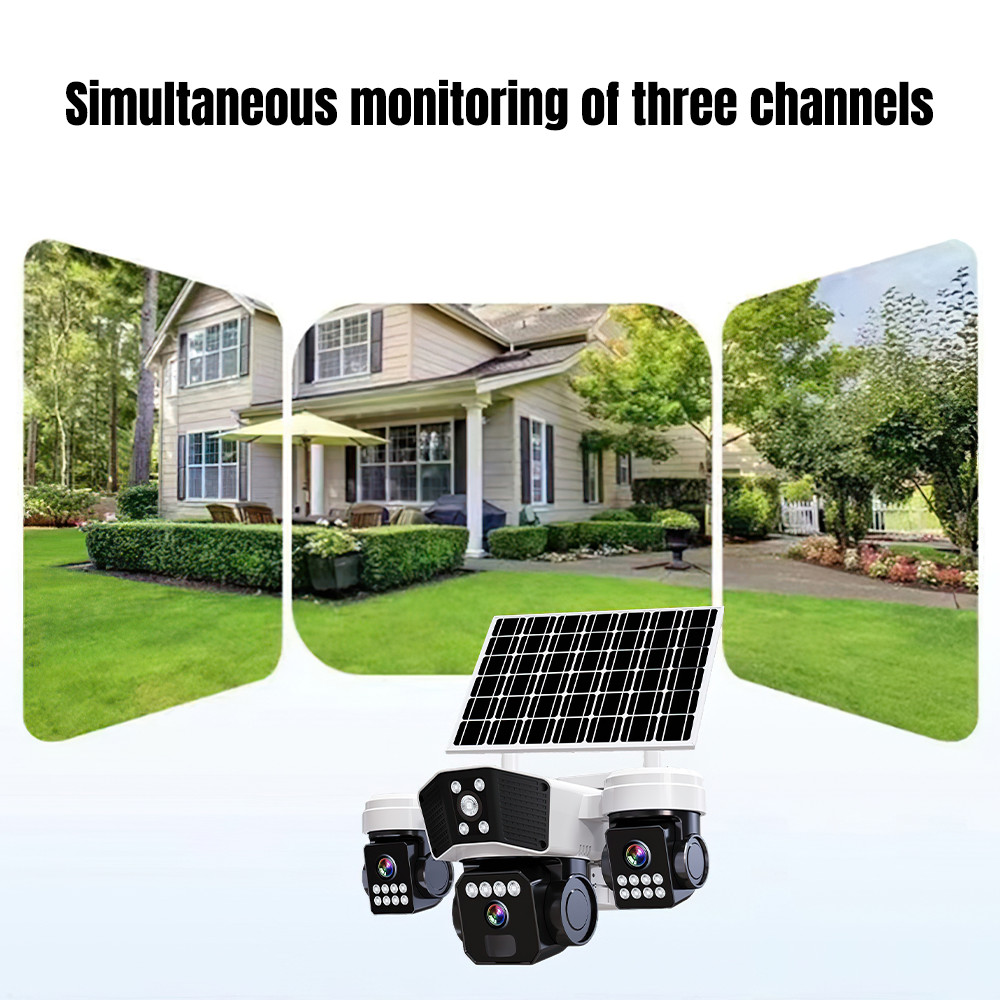 NEW 4K Solar Battery Wireless WiFi Outdoor Pan/Tilt Home Security Camera System