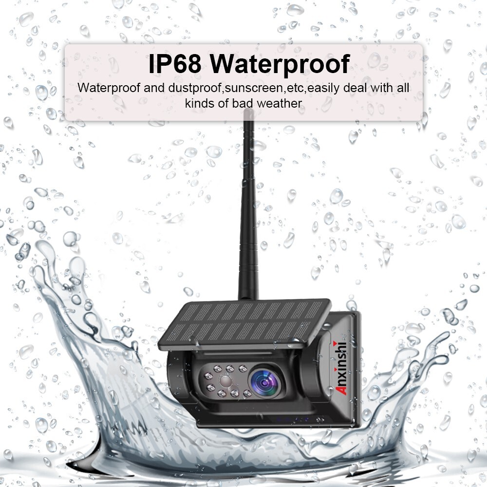 7″ Wireless Monitor DVR Solar Backup Camera Rechargeable Magnetic portable Cam