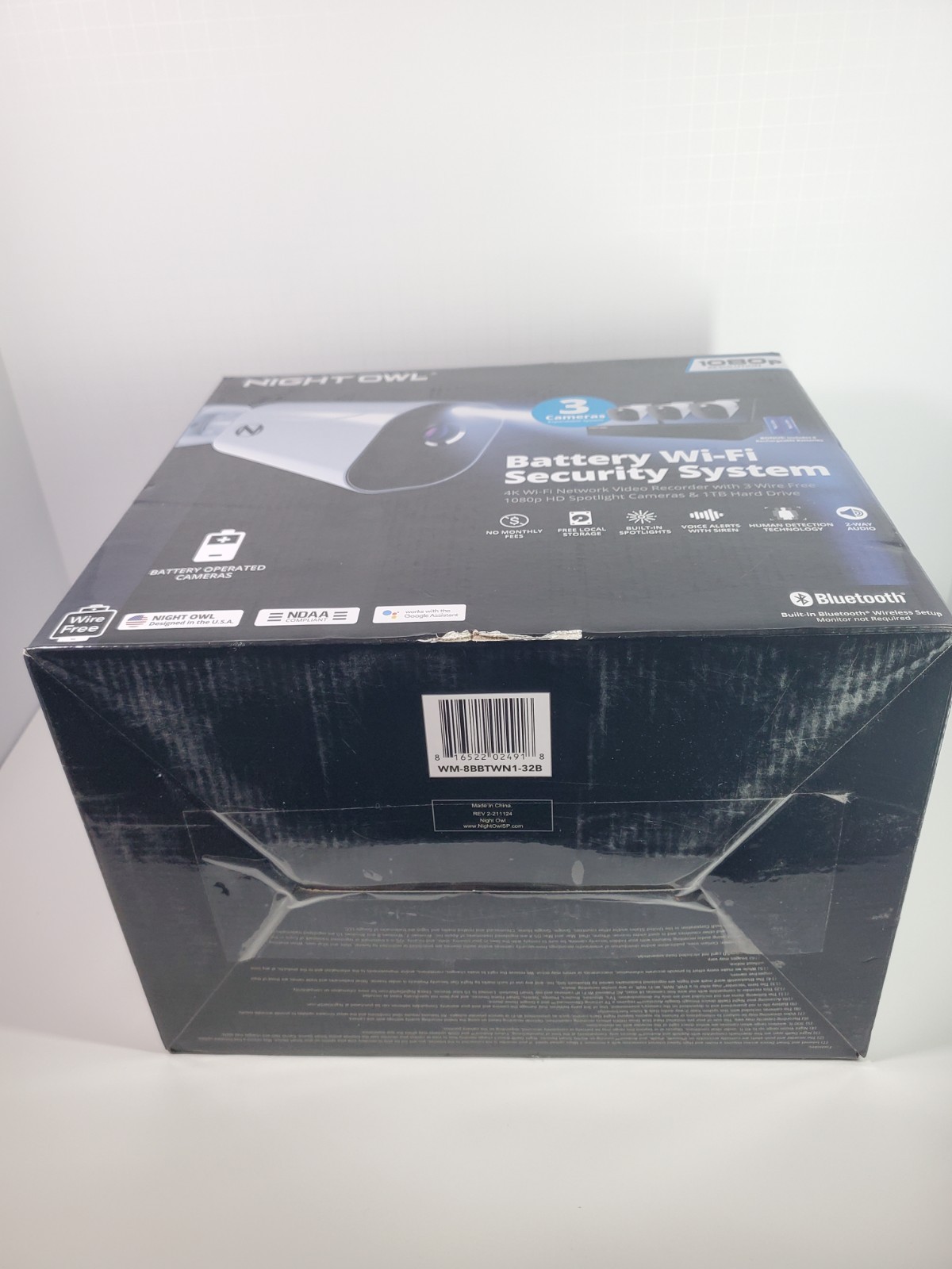 New Night Owl 4K Wi-Fi NVR W/1TB Hard Drive 3 Battery 1080p HD Spotlight Camera