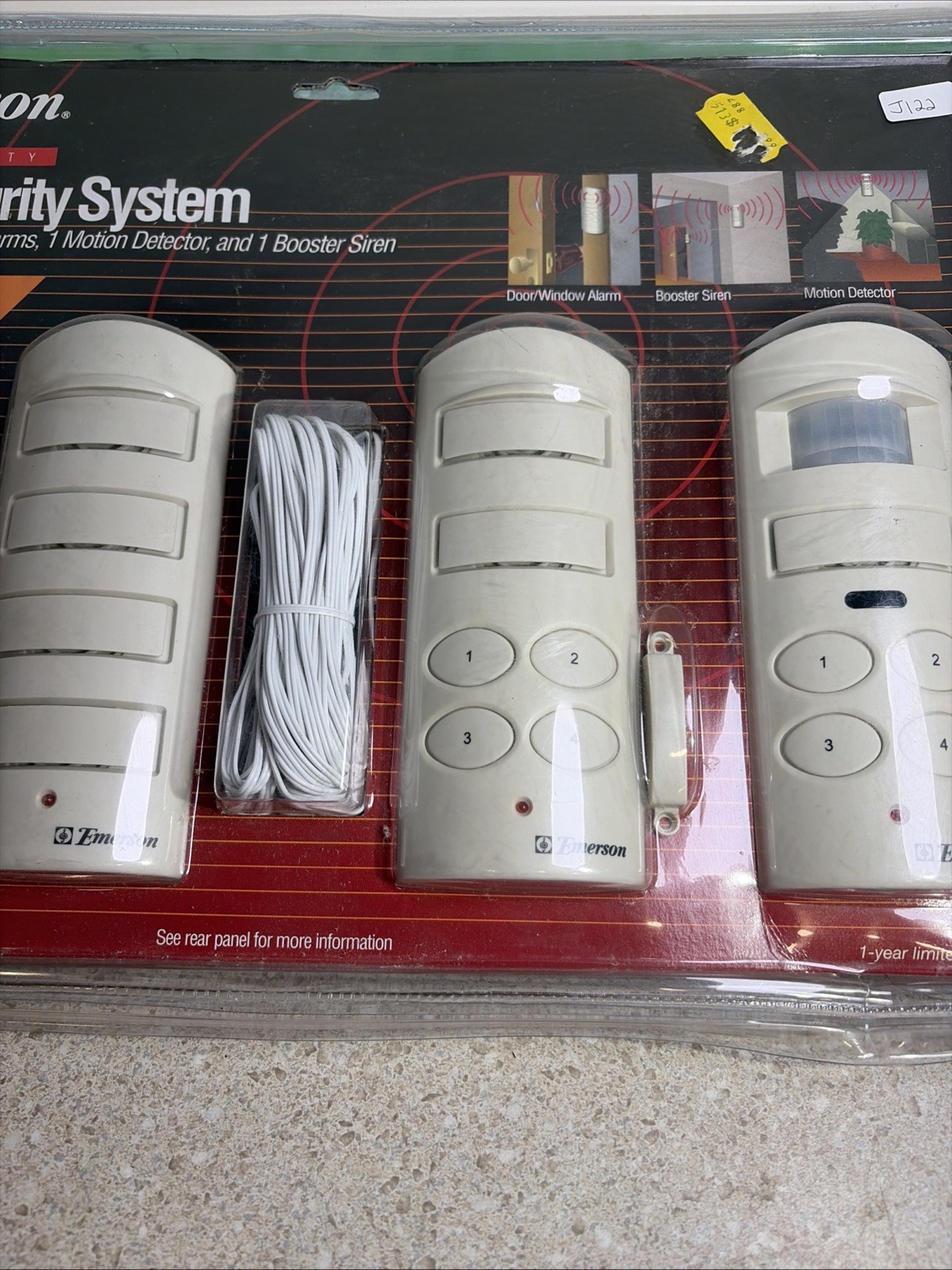Emerson Home Security System 2 Alarms Motion Detector and Siren SMA0415P NEW