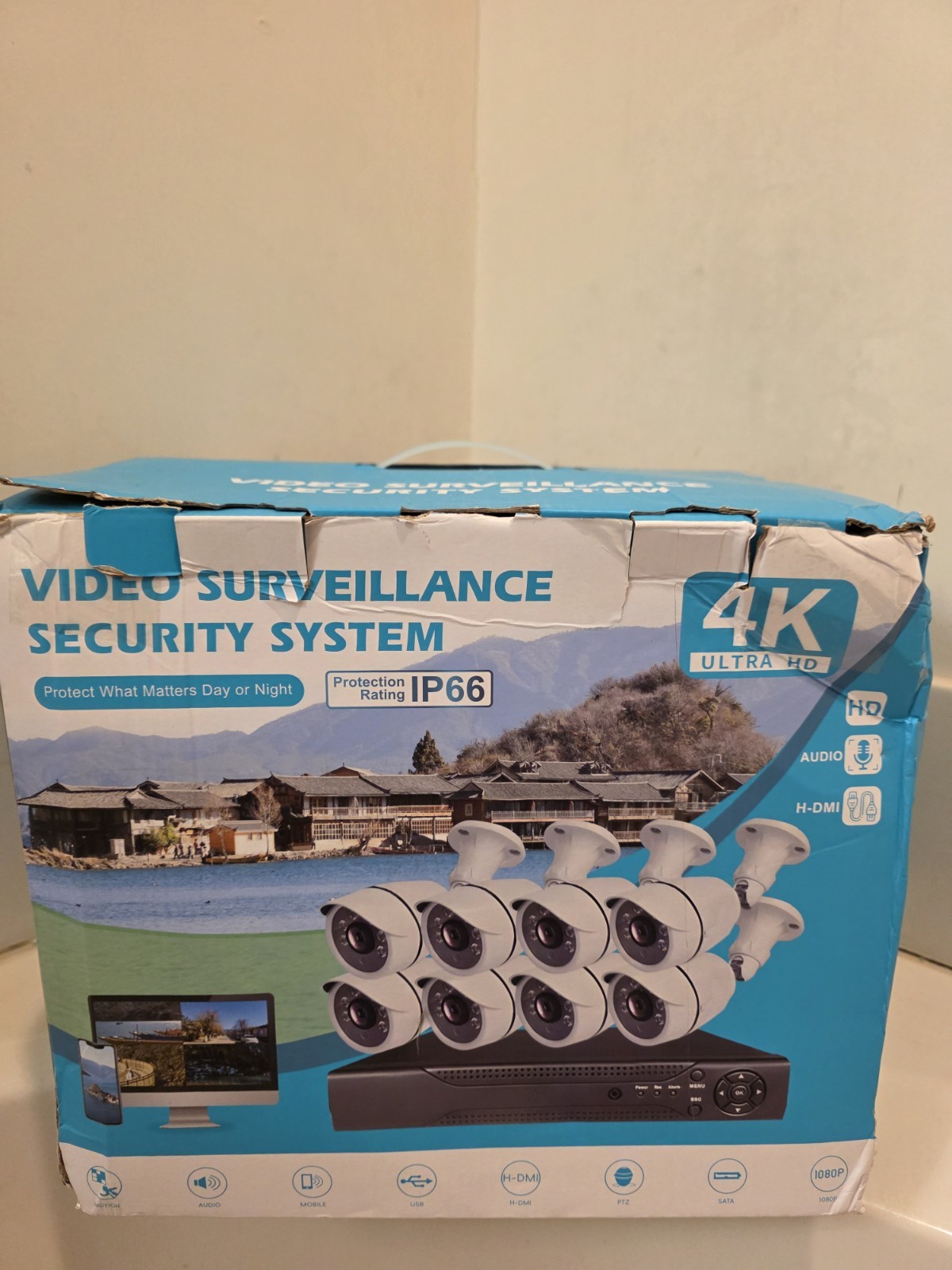 HD Video Surveillance Security System 8 Cameras 4K