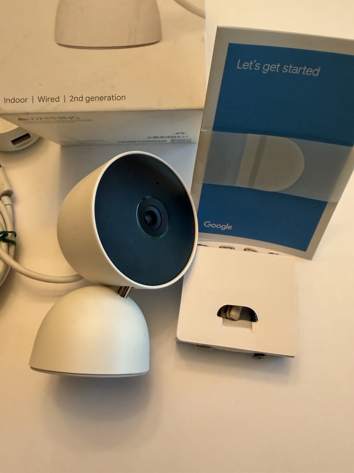 Google Nest Cam 2nd Gen Wired 1080p Indoor Home Security Camera White FREE SHIP