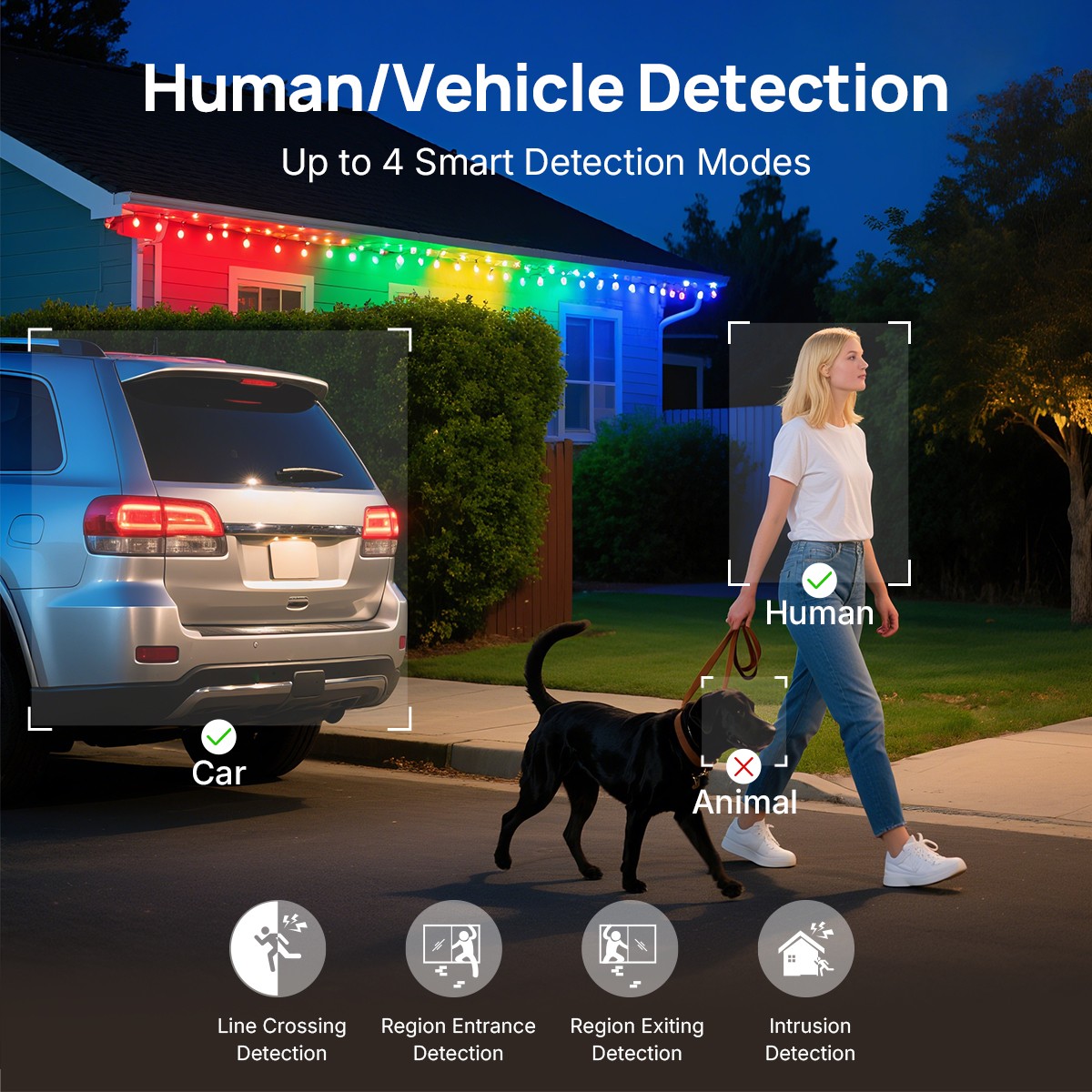 ANNKE 5MP POE PTZ Security IP Camera 4x Zoom Audio Recording Color Night Vision