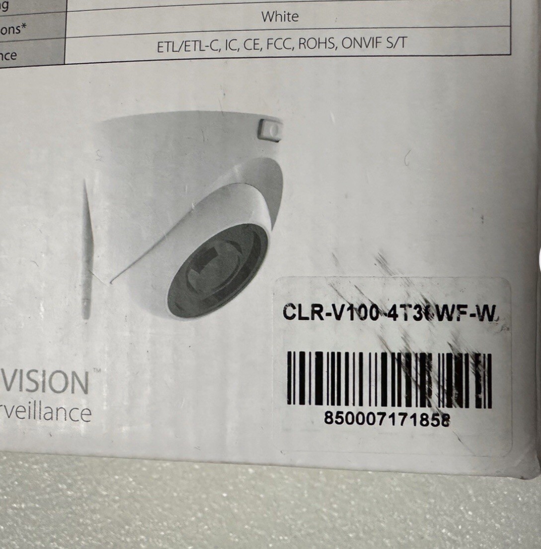 ClareVision Security IP Turret Color Camera W/ 3.6 mm Lens 4MP WDR IR NEW