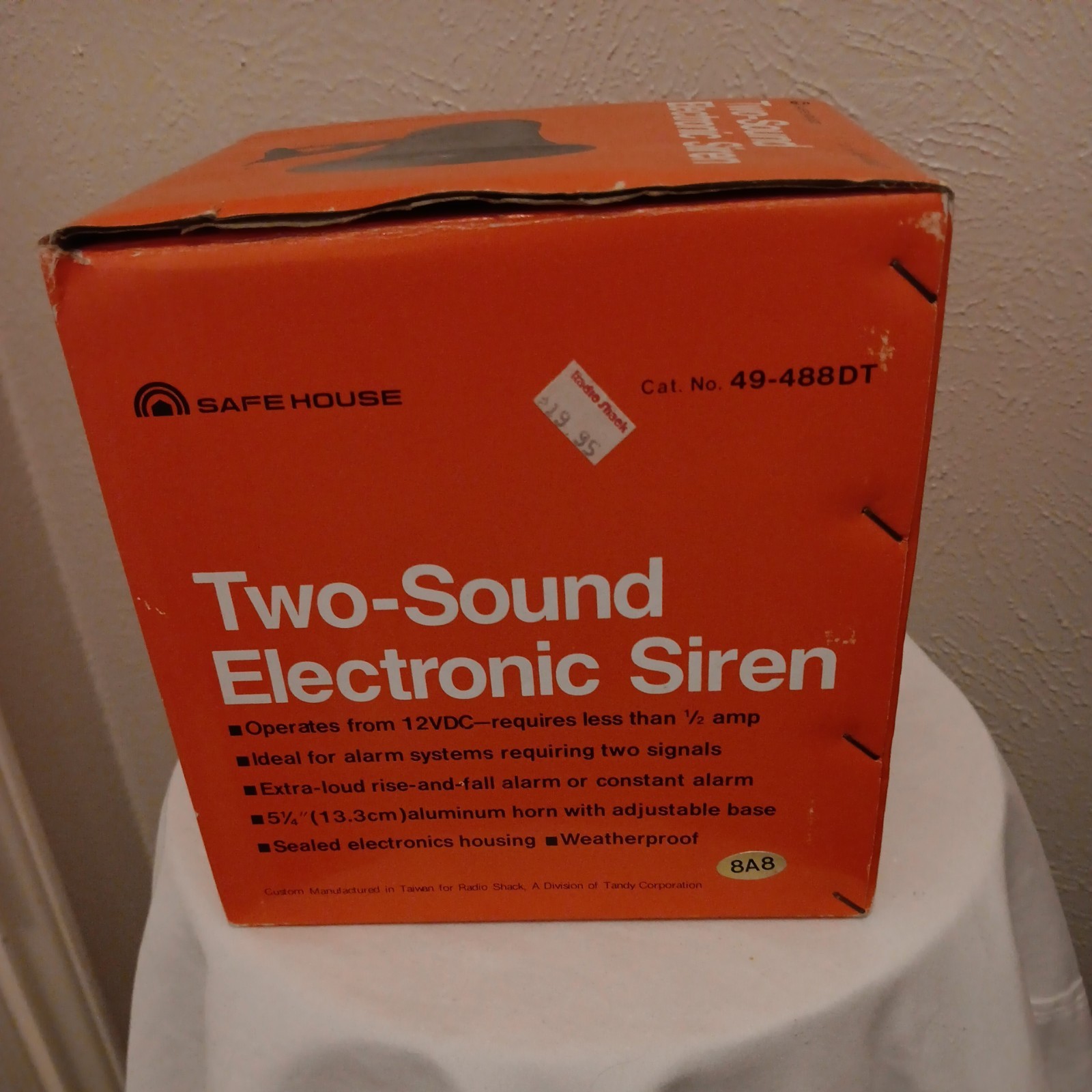 Safe House Indoor/Outdoor Two Sound Electronic Siren Alarm 49-488DT.