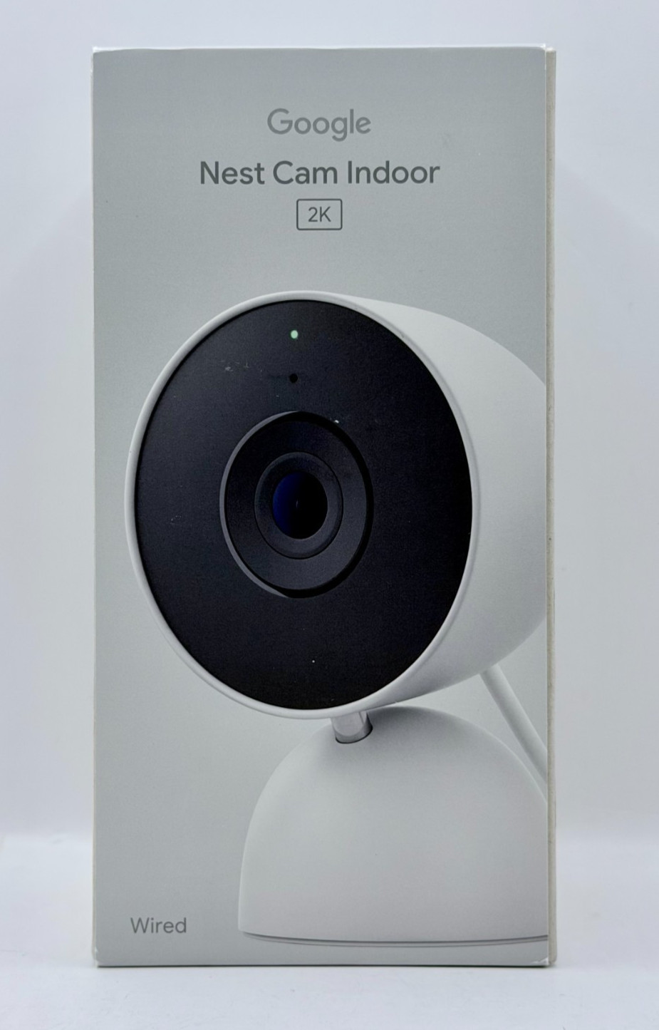 Google Nest Cam Indoor Wired 3rd-Gen with 2K Video & Gemini, White/Grey – OB