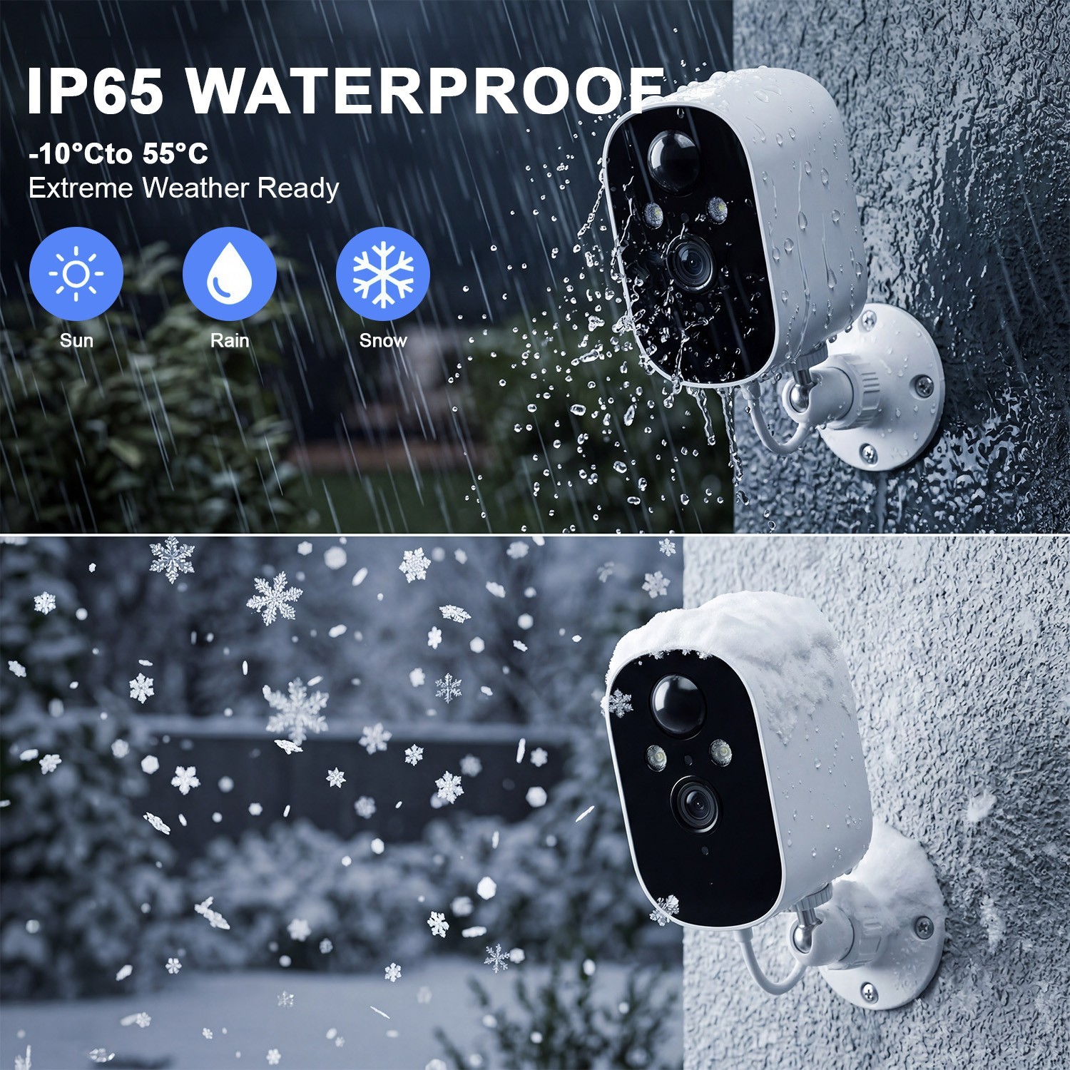 WiFi Solar Security Camera Outdoor Wireless Solar Solar Battery Powered Audio