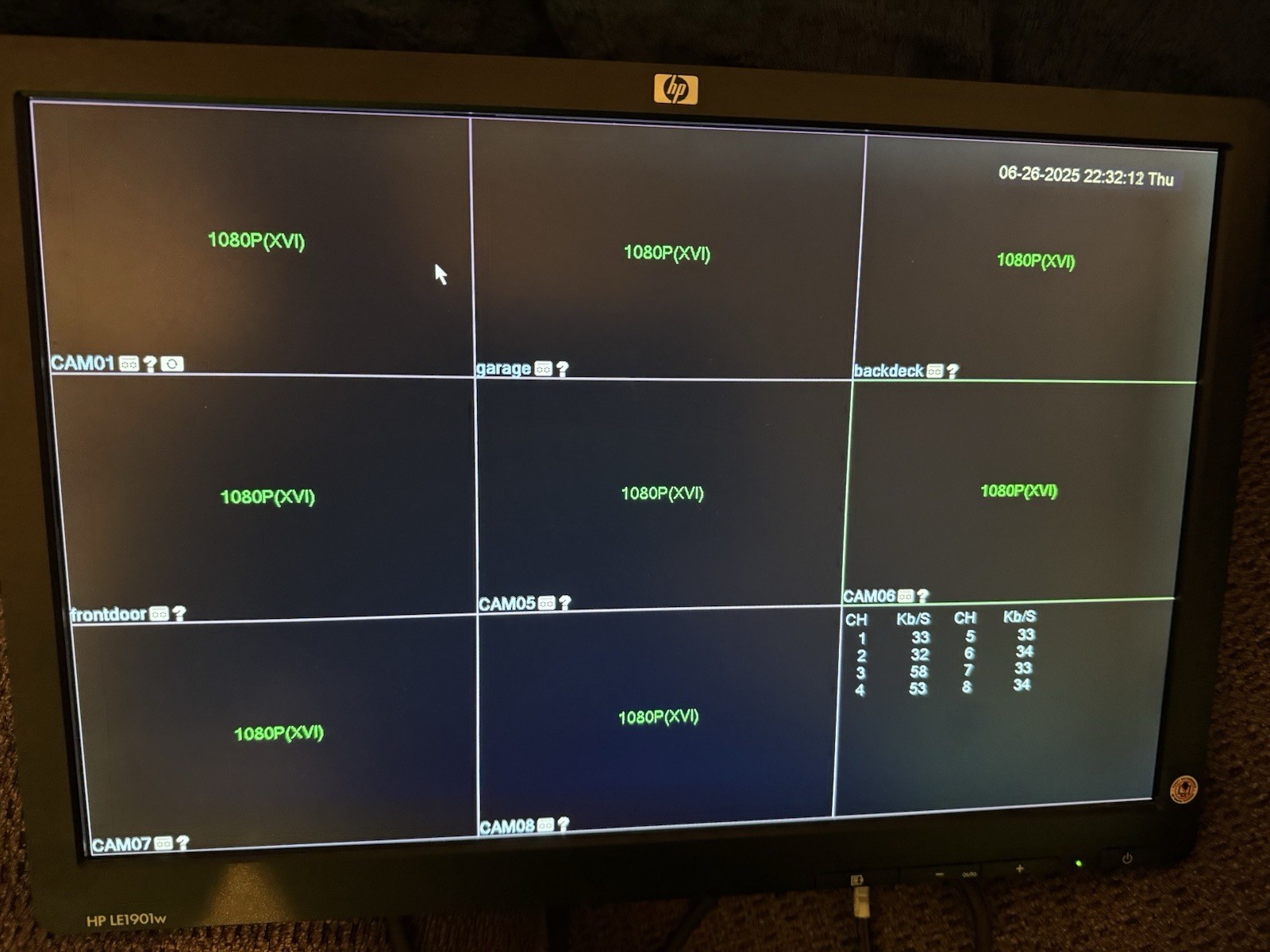 Tonton H.264 DVR Recorder For Surveillance Security Camera System Password Lock