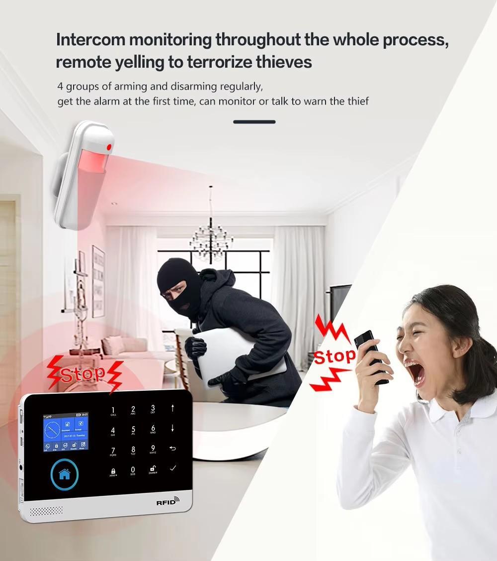 2.4G WiFi 4G GSM Wireless Tuya Smart Siren Alarm System Window Motion Sensor App